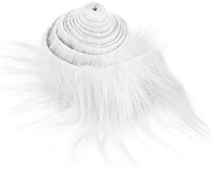 Lusofie Обрасъл с Плюшено Изкуствена Кожа Кърпа, Предварително Нарязани на Ленти 2x60 инча Бяла Кожа Пухкав-Пухкави