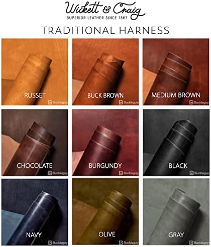 Кожена каишка Wickett & Craig Traditional Harness, светло кафяв, дължина от 55 до 60 инча, 9-11 грама
