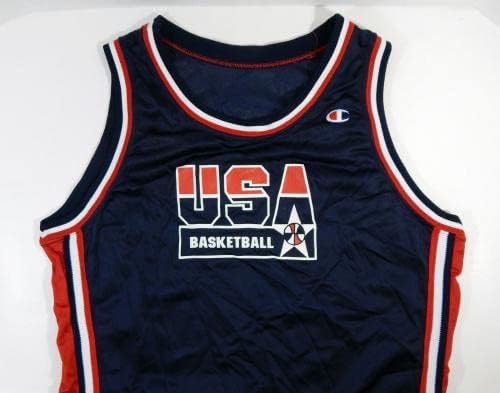 Отбор на САЩ по баскетбол Издаден Формуляр За игра На тъмно-синята Фланелка 52+ 3 DP20281 - Използвана от играта НБА