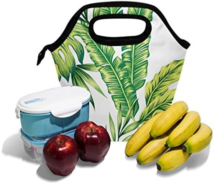 Чанта за Обяд Vipsk, Обяд-Бокс със Зелени Бананови Листа, Водоустойчив Калъф за Носене за Пикник на Открито,