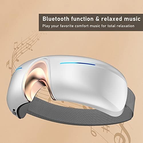 Масажор за очи Отопляем Масажор за очи с музика Bluetooth, многоконтактной вибрации и завъртане на 180 ° Масаж на очите