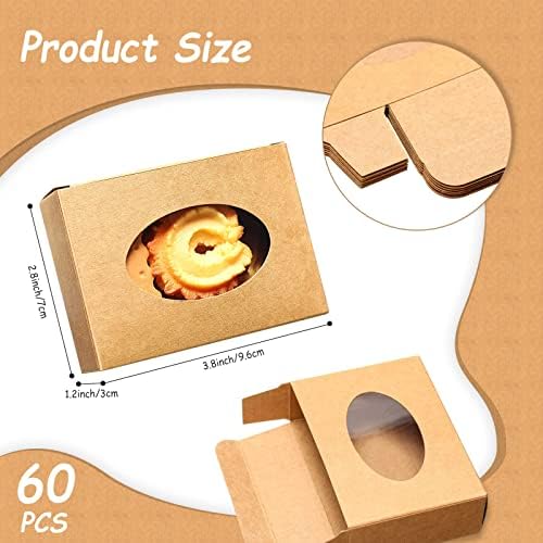 60 Опаковъчни кутии за сапун за домашно приготвяне на Крафт-Мыловаренные Аксесоари Кутия за сапун с Прозорец Кутии за опаковане