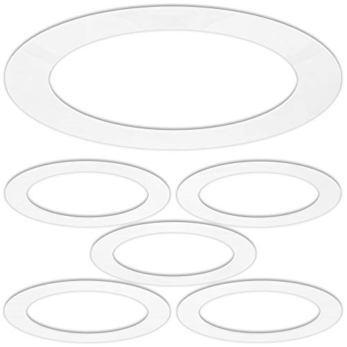 5 Опаковки с Лъскава Бяла Накладного пръстени Goof за 10-Инчов Вградените лампи Can Down Осветление Light, Външен