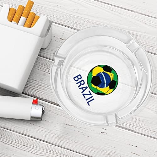 Бразилският Футболен Стъклен Пепелник за Цигари от Кръгли Пепелници за Домашния офис и Ресторанти
