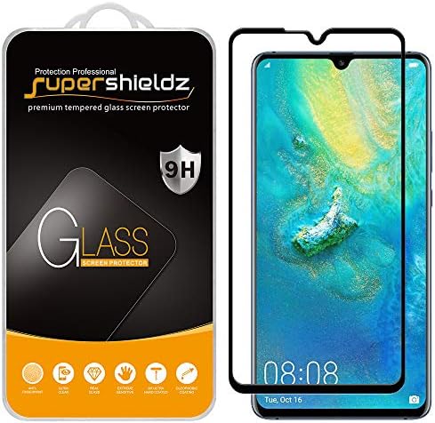 Supershieldz (2 опаковки) е Предназначена за Huawei (Капитан 20 X) Защитен слой от закалено стъкло (на цял екран) със защита