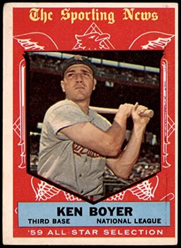 1959 Топпс 557 All-Star Кен Бойер Сейнт Луис Кардиналс (бейзболна картичка) VG Кардиналите