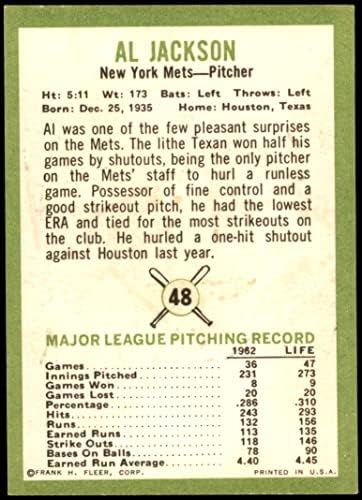 1963 Fleur 48 Ел Джаксън Ню Йорк Метс (Бейзболна картичка), Ню Йорк Метс