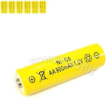 OWACLIQ 12 Бр AA 2A 900 mah 1,2 На Ni-Cd, Ni-Cad Акумулаторна Батерия на слънчева Батерия Жълт Цвят