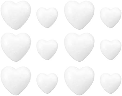 ABOOFAN Пълнители за Отглеждане Топки 6 См Полистирен Сърца САМ фигури От Бяла Пяна Ръчно Рисувани Полистирен Сърца Вечерни