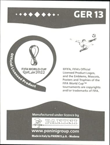 Стикер за световната Купа Панини 2022 в Катар GER13 Kai Havertz Група E Германия Мини Стикер Търговска карта