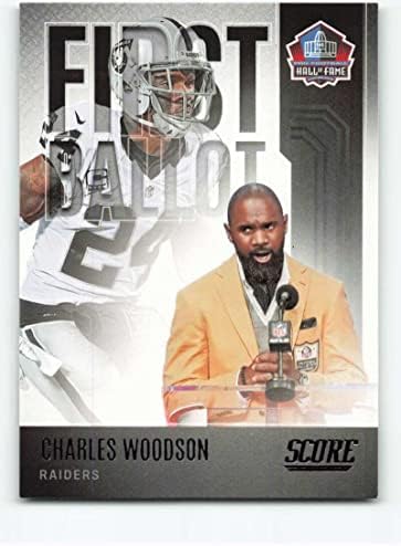 2022 Резултат от Първото гласуване 9 Чарлз Woodson Окланд Рейдерс Футболна Търговска картичка NFL