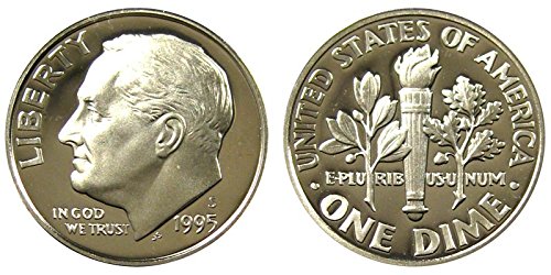 Сребърен десятицентовик 1995 година с разбивка Рузвелт 10в DCAM Монетен двор на САЩ