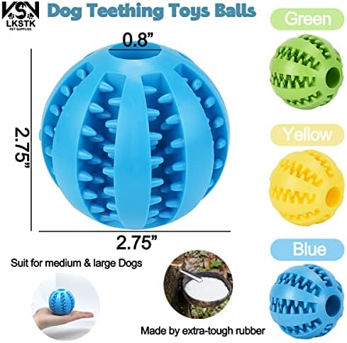 LKSSTK 3 Опаковане на Играчки за кучета на Топката, 2,75 Интерактивни Играчки за Кучета, Трайни Играчки-Пъзели