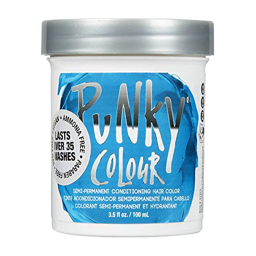 Полупостоянный Кондиционирующий цвят за косата Punky Lagoon Blue, не повреждающая косата боя, веганская, без PPD и