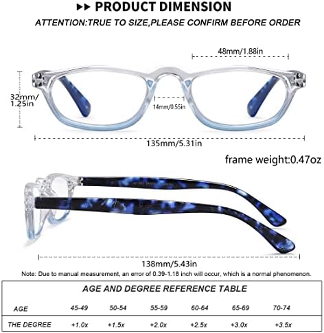 YTDBNS 5 опаковки Очила за четене, Блокиране на Синя Светлина за Мъже И Жени, очила за четене, Защита От Пренапрежение