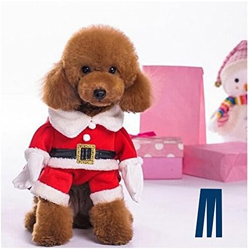 Коледни костюми Mikayoo за Малко Куче, Средно Куче Или Котка, Костюм на Дядо Коледа с Шапка, Рокля Дядо Коледа с