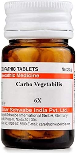 Д-р Уилмар Швабе Индия Таблетка за триене Carbo Vegetabilis 6X Флакон с 20 гр таблетки за триене