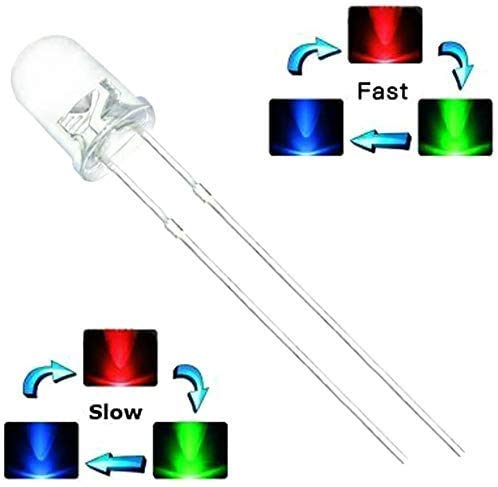 Leyal Бавно/Бързо, което променя цвета си в Мига на водна Прозрачен Кръгла RGB гама цветове, Мигащи led светоизлучающий диод