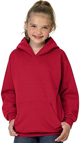 Пуловер Hanes Youth ComfortBlend EcoSmart с качулка Deep Red_M