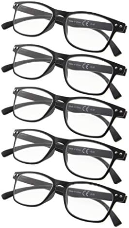 Очила за четене в ивицата Gr8Sight от 5 опаковки с пружинным тръба на шарнирна връзка Включват четци Sunshine