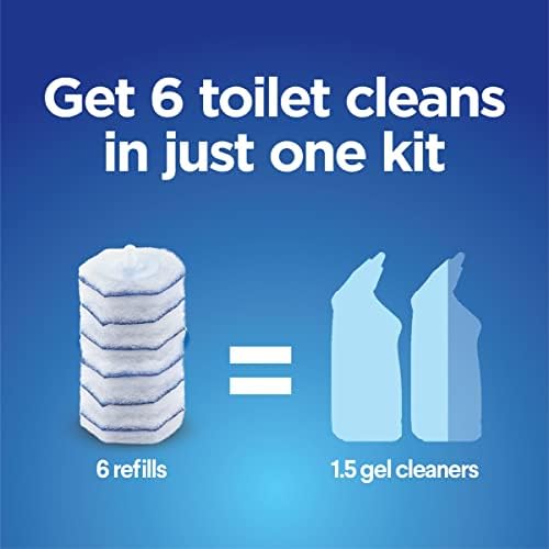 Еднократна комплект за почистване на тоалетни Clorox, четка за тоалетна, Система за почистване на тоалетна и баня с контейнер