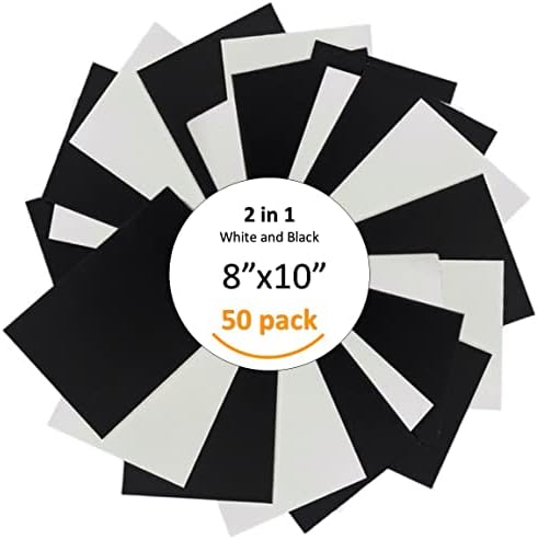 Творчески Рамки за снимки, 8x10-инчов Бяла Черна дъска с бяла обратна страна, Бескислотная 4-слойная Поставка за рогозки (опаковка