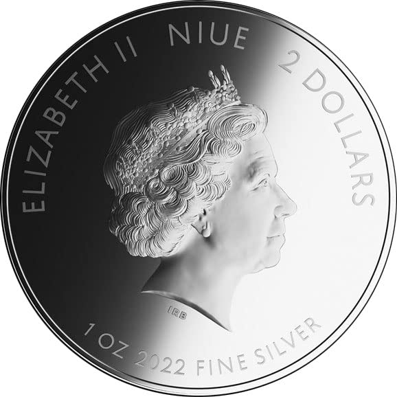 2022 DE Модерна Възпоменателна монета PowerCoin Знаменитост Диана 1 Унция Сребърна монета 2 $ Ниуе 2022 Proof