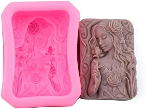 LVDGE 2-Pack Силиконови Форми за сапун на модел за Красота и цветя за производство на Естествен Сапун Грижа за кожата,