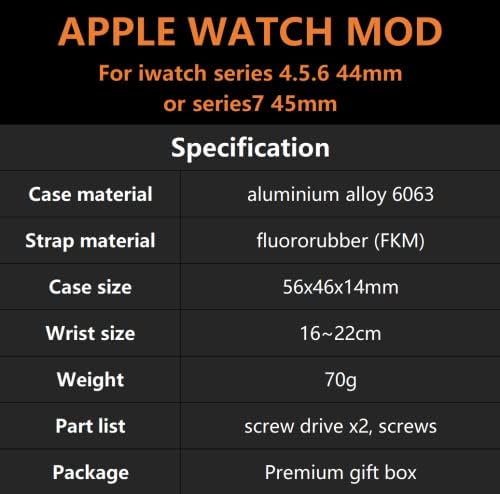 HOUCY Калъф от алуминиева сплав за Apple Watch Band 44 ММ 45 мм Фторопластовый Каишка за Iwatch Series 7 6 5 4 SE Аксесоари