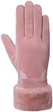 Дамски Зимни Памучни Ръкавици MOHOLL, Сгъстено Топли Плюшени Ръкавици със Сензорен Екран, Ветроупорен Улични