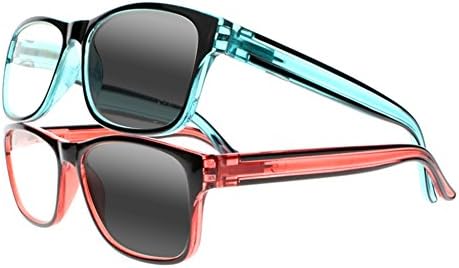 Големи Извънгабаритни Два Цвята Фотохромичните Очила За Четене С Квадратна Прехода Слънчеви Очила
