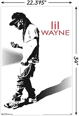 Плакат Trends International Lil Wayne - Блъскане В стената, 22.375 x 34, Версия без рамка