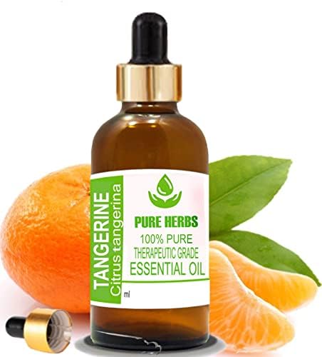 Етерично масло Pure Herbs Мандарина (Citrus мандарин) Чист и Натурален Терапевтичен клас с Капкомер 15 мл