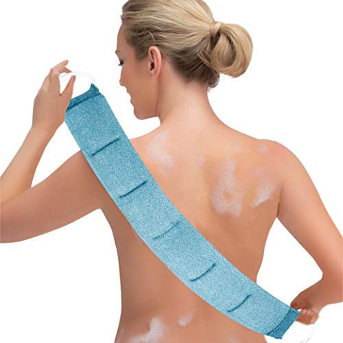 Simplosophy: Ексфолиращ Скрубер за гърба, дълбоко Почистване и тонизиране на кожата (светло синьо)