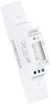 CZKE DDS226D-1P LCD Монофазен брояч на енергия на Din-шина 220 230 240 5 (25) А, 5 (30) A 5(45) за Променлив ток (Размер: