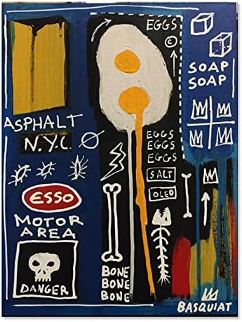 Плакат Мейборта, Художествена Живопис, Печат върху Платно Basquiat за Хол, Спалня, Общежития, Къщи, Офиси, Декорация