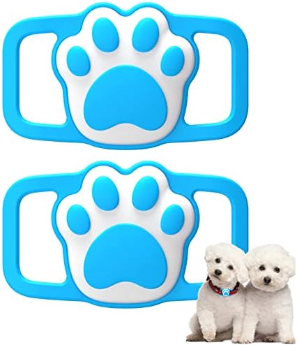 Титуляр яка за кучета Lopnord Airtag, Съвместим с Apple Air Tag GPS, 2 опаковки, Водоустойчив Силиконов Калъф за яка
