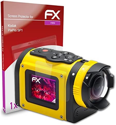 Защитно фолио за пластмаса стъкло atFoliX, съвместима с защитно фолио за стъкло Kodak PixPro SP1, защитно фолио за екрана 9H