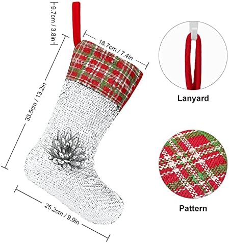 Цветето Лотос-Коледни Чорапи с Лъскави Пайети Коледен Празник Камина Кмет на Вечерни Окачен Декор