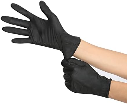 За еднократна употреба нитриловые ръкавици BLUZEN Black - хранителни и медицински ръкавици - не съдържат каучук и