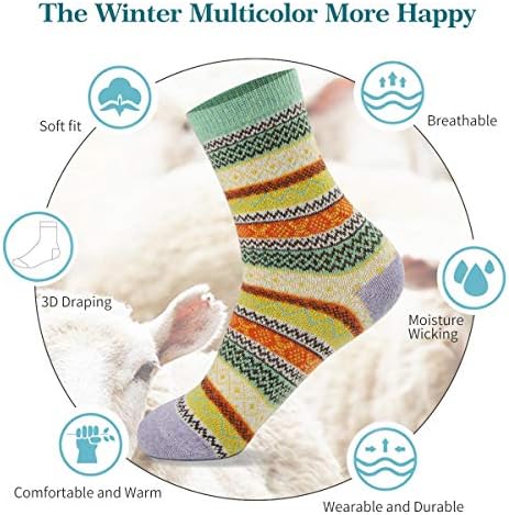 Зимни Дамски Чорапи FYC - Подаръци за жени - Топли Дебели Меки Вълнени Чорапи, Коледни Подаръци, Чорапи, Удобни Чорапи