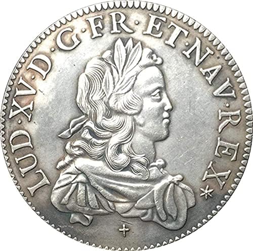 Френска монета 1721 Г., покрит с Чиста Мед, Сребро Каменни монети, Колекция Занаяти, Възпоменателна Монета от колекция