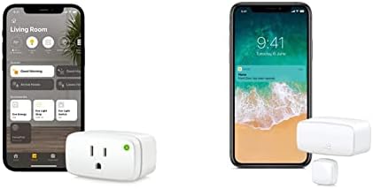 Eve Energy - Умен дом Apple HomeKit, Интелигентна вилица и електромера, Врати и прозорци - Безжичен контактен сензор Apple HomeKit Smart Home, за прозорци и врати