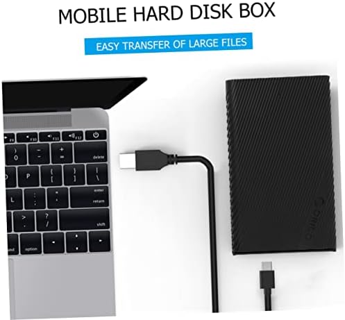 SOLUSTRE Твърд диск Калъф Кутия за HDD Домашен SSD Твърд диск Мобилен Sdd Черен Корпус Мм Корпус USB Офис Външно състояние