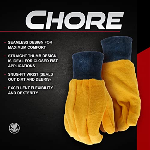 Мъжки жълт работна ръкавица BOSS за работа от дома с общо предназначение, 12 опаковки, Директен дизайн на палеца, Комфорт,