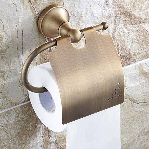 GKMJKI Твърд Месинг Държач за Тоалетна Хартия Класически Аксесоар За Банята - стойка за Ролка Тоалетна хартия