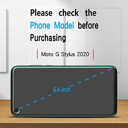 Slanku [3 опаковки] За Motorola Moto G Stylus 2020 Защитно фолио за екран от закалено стъкло, без мехурчета, против надраскване,