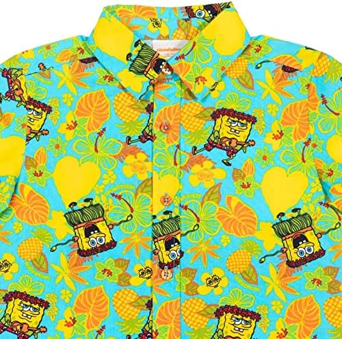 Хавайска Риза с копчета с къс ръкав за момчета от Nickelodeon Spongebob Squarepants