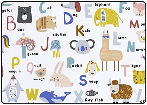 Ползающий Закрит Килим Игри Мат Cartoony Азбука Животни за Хола Спални Образователен Детски Подложка За подови