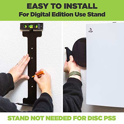 HIDEit Mounts Монтиране на стена за PS5 - върху патентовано монтиране на стена за Playstation 5, американската компания